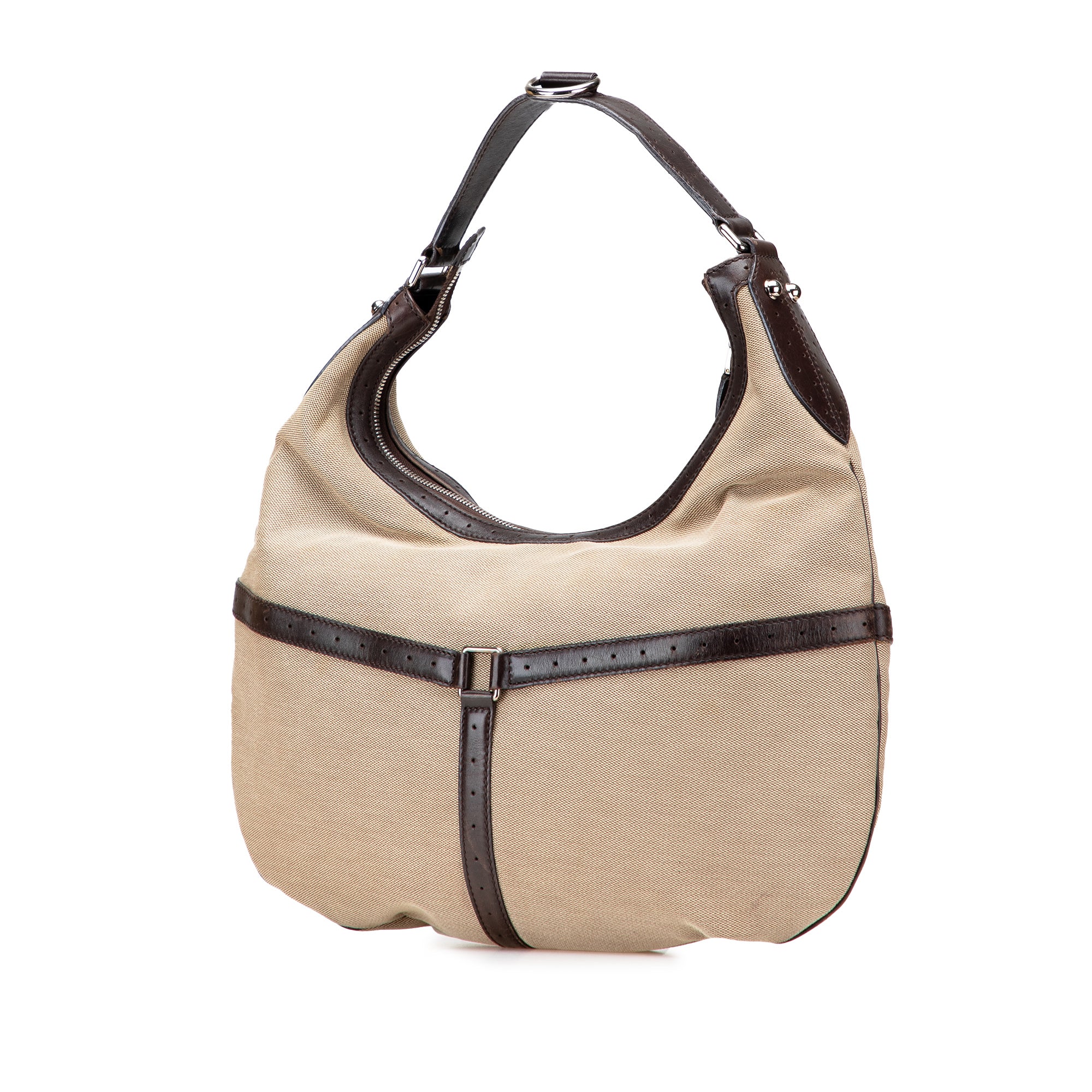 GUCCI Canvas Web Reins Hobo