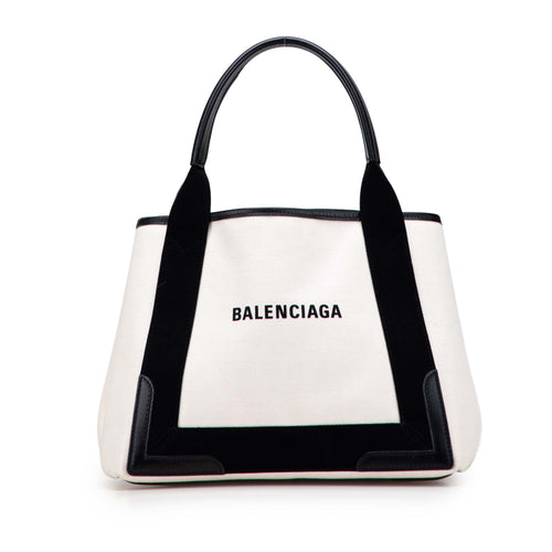 BALENCIAGA Canvas S Navy Cabas Tote