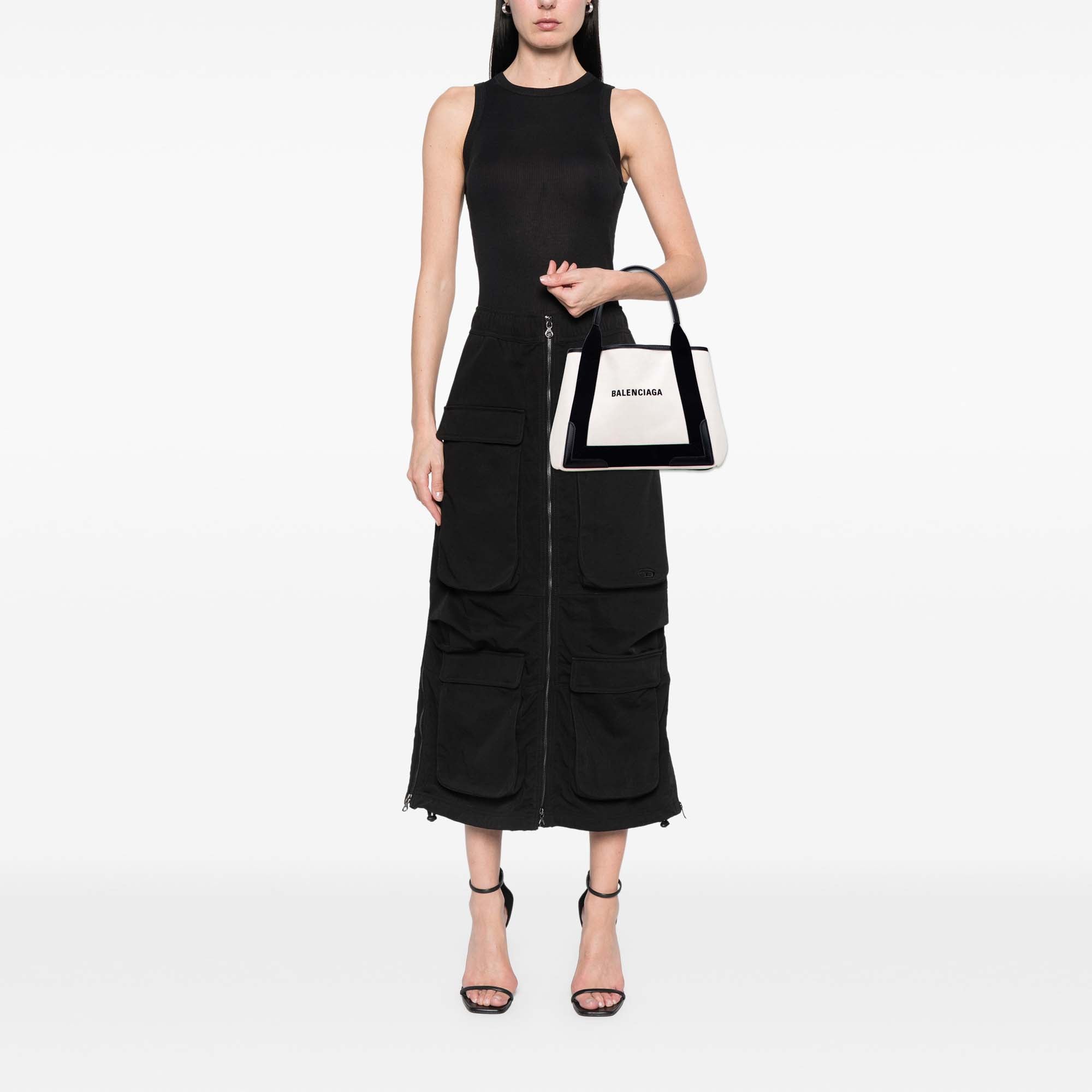 BALENCIAGA Canvas S Navy Cabas Tote