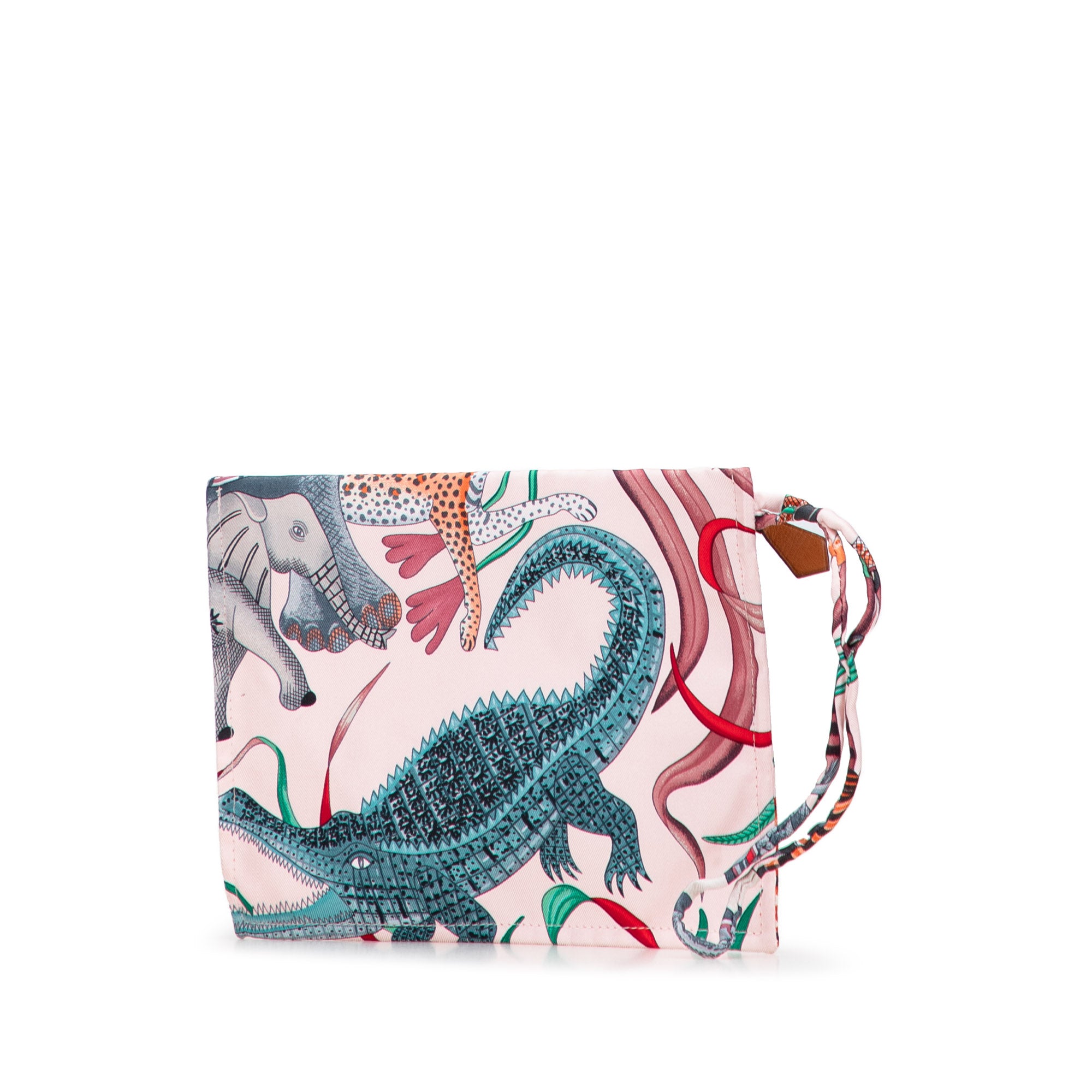 HERMÈS Silk La Marche Du Zambeze Silky City Pouch