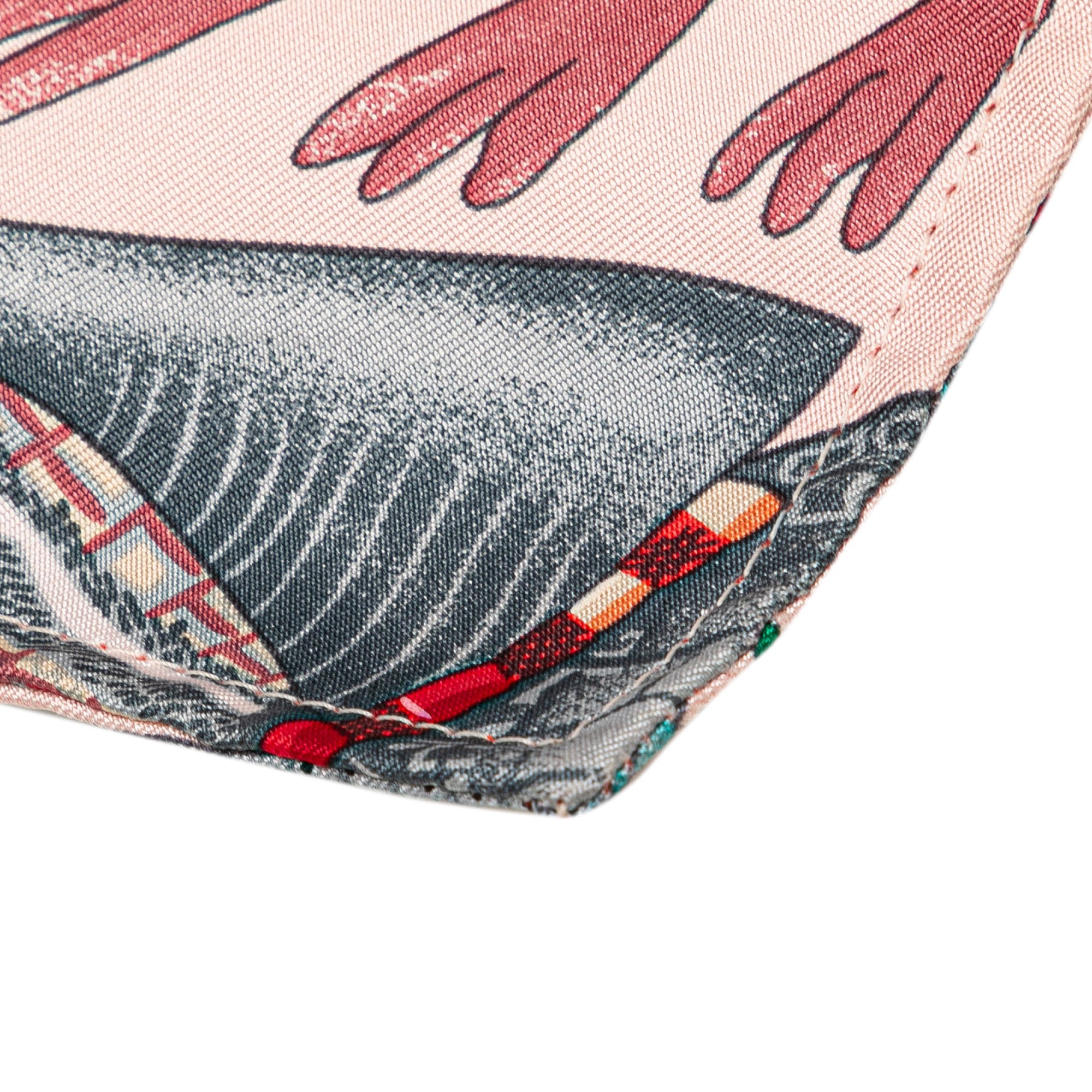 HERMÈS Silk La Marche Du Zambeze Silky City Pouch
