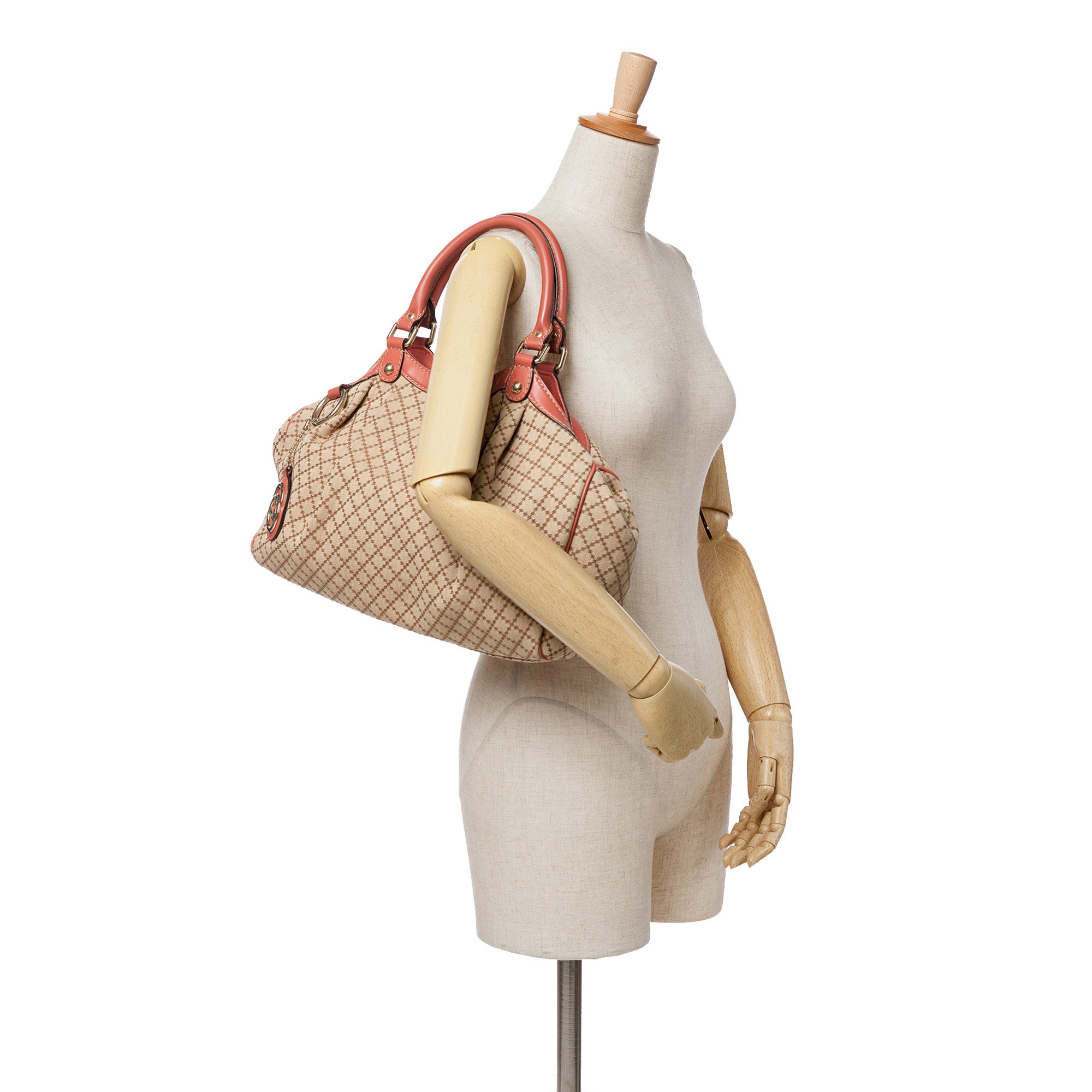 GUCCI Medium Diamante Canvas Sukey Tote