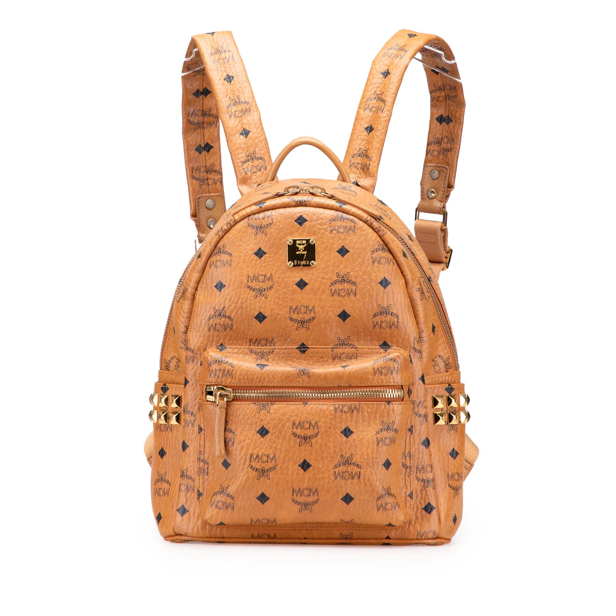 MCM Small Visetos Coated Canvas Stark Backpack