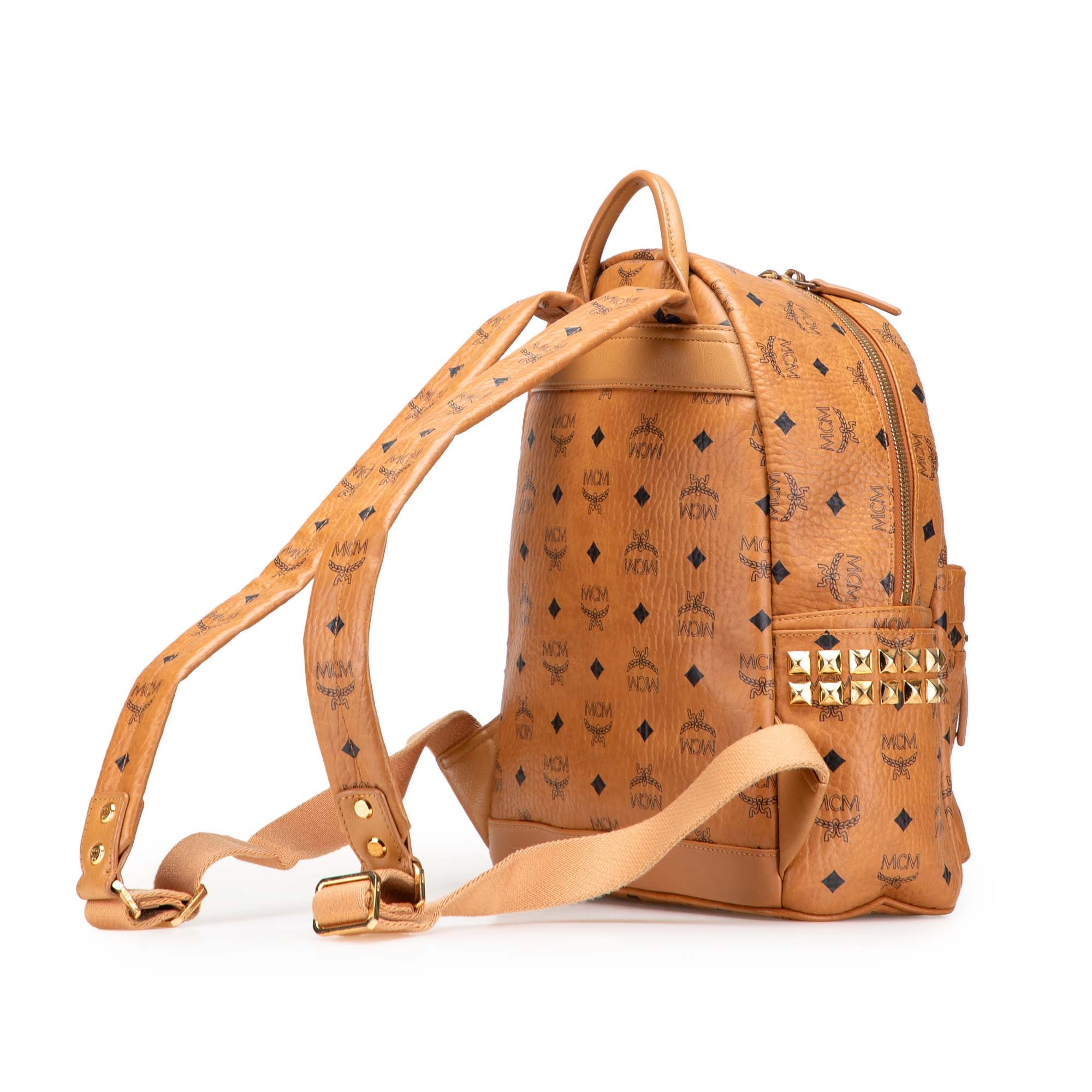 MCM Small Visetos Coated Canvas Stark Backpack