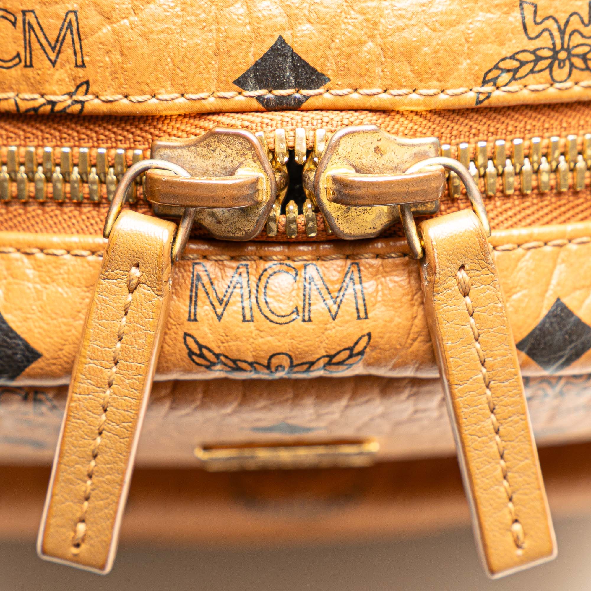 MCM Small Visetos Coated Canvas Stark Backpack