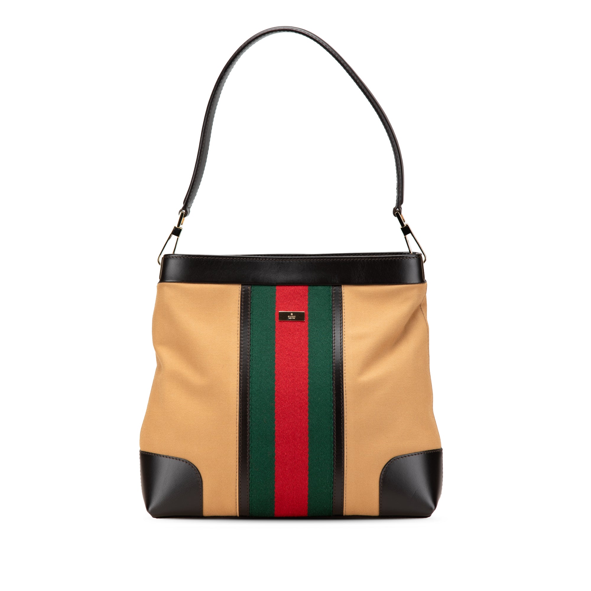 GUCCI Canvas Web Shoulder Bag