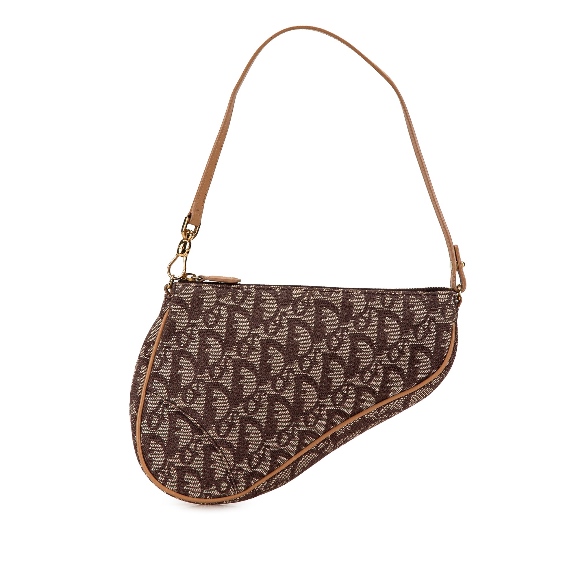 DIOR Mini Diorissimo Canvas Saddle Pochette