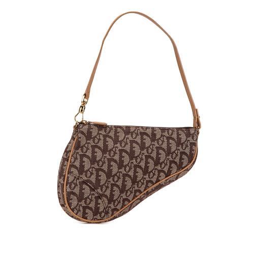 DIOR Mini Diorissimo Canvas Saddle Pochette