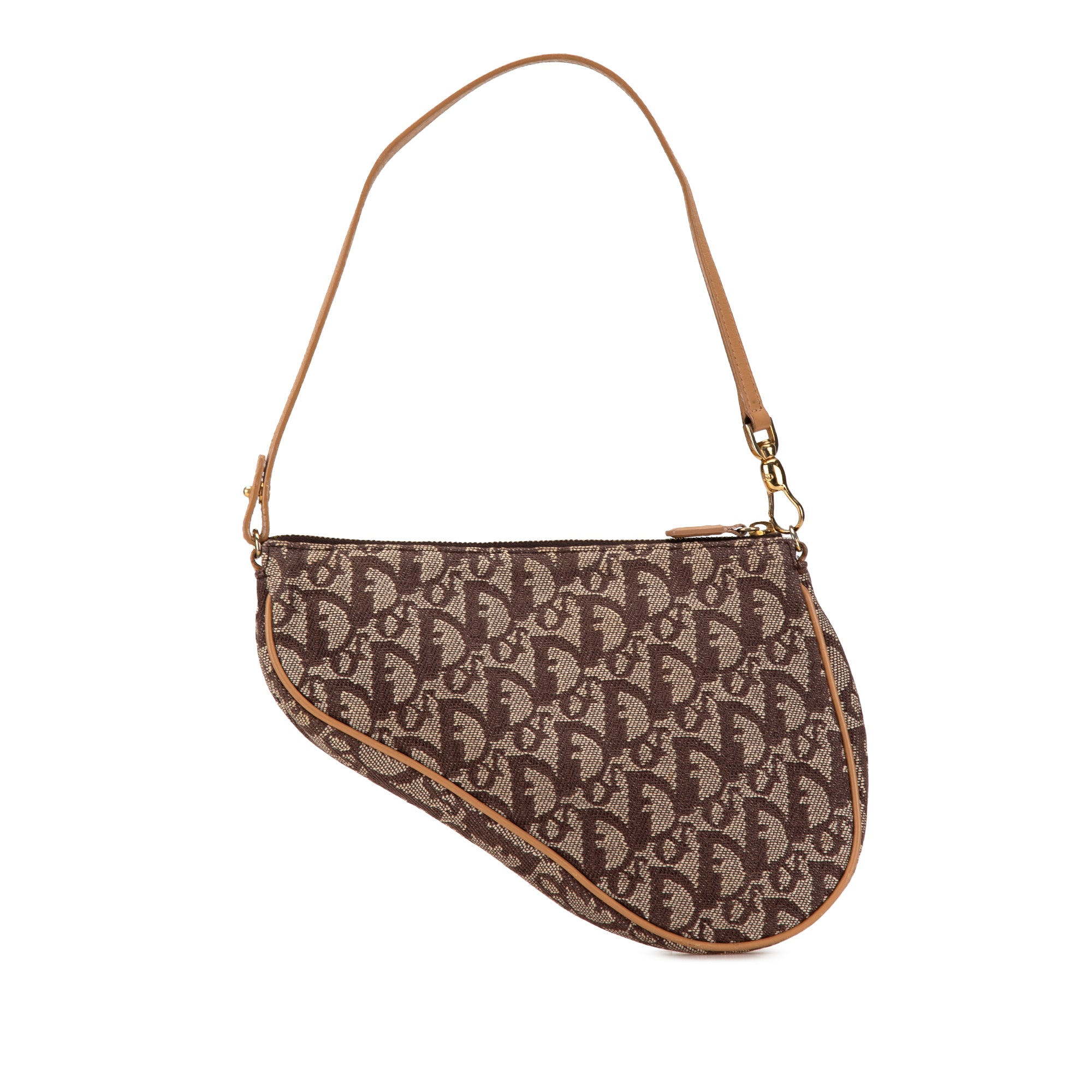 DIOR Mini Diorissimo Canvas Saddle Pochette