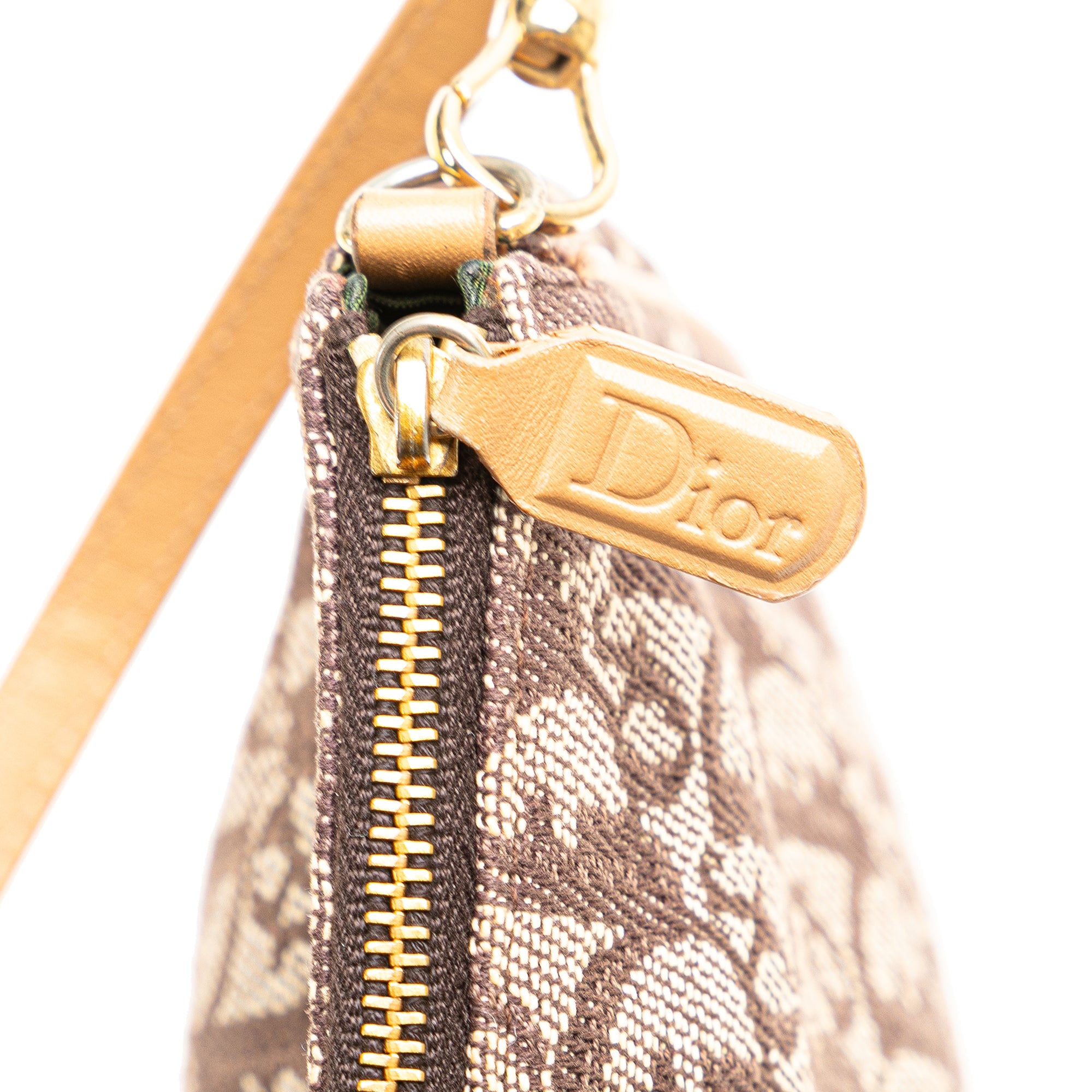 DIOR Mini Diorissimo Canvas Saddle Pochette