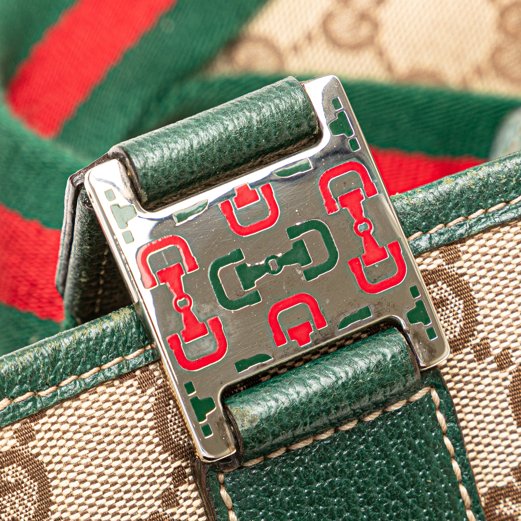 GUCCI GG Canvas Web Pop Tote