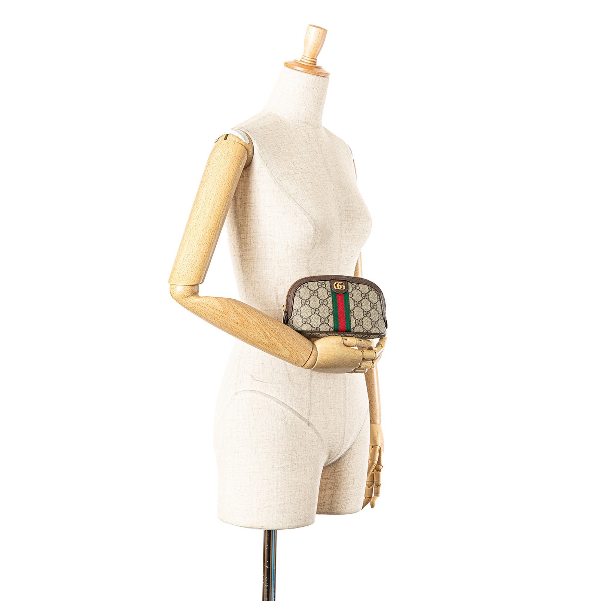 GUCCI GG Supreme Web Ophidia Pouch