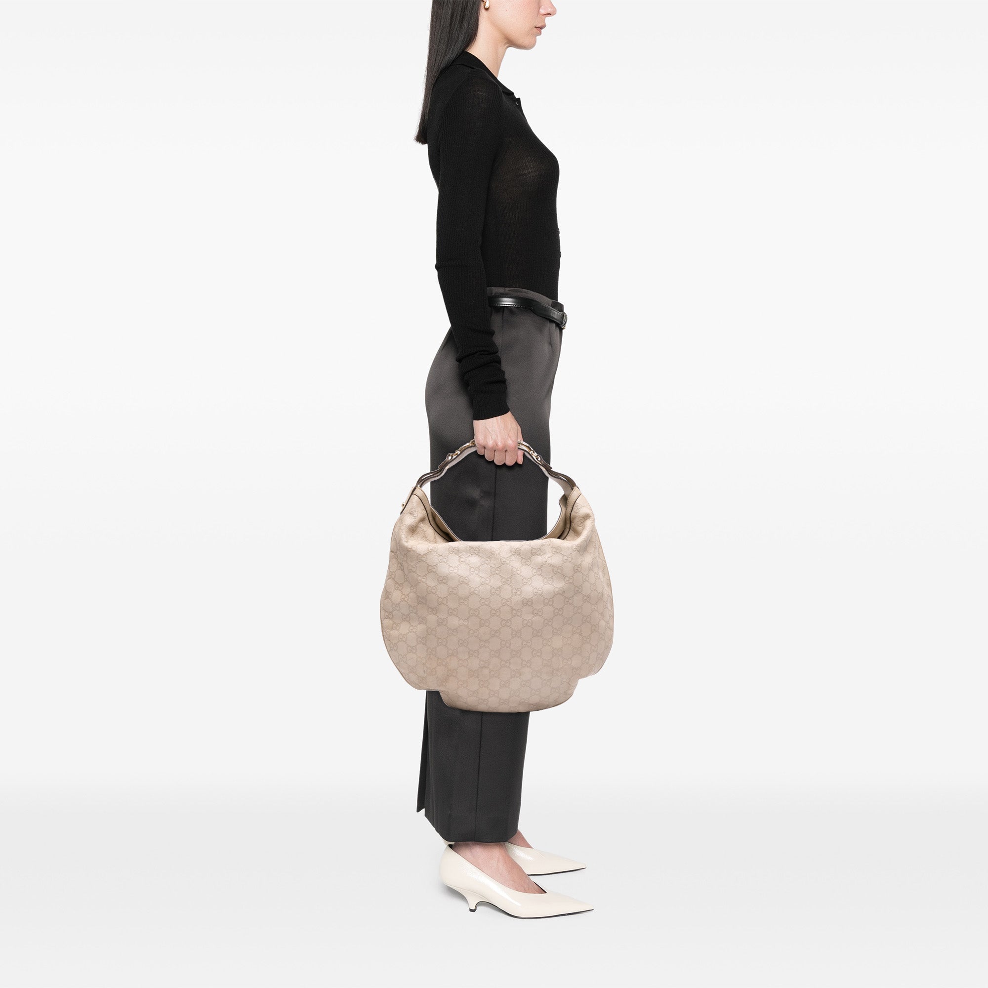 GUCCI Guccissima Horsebit Hobo